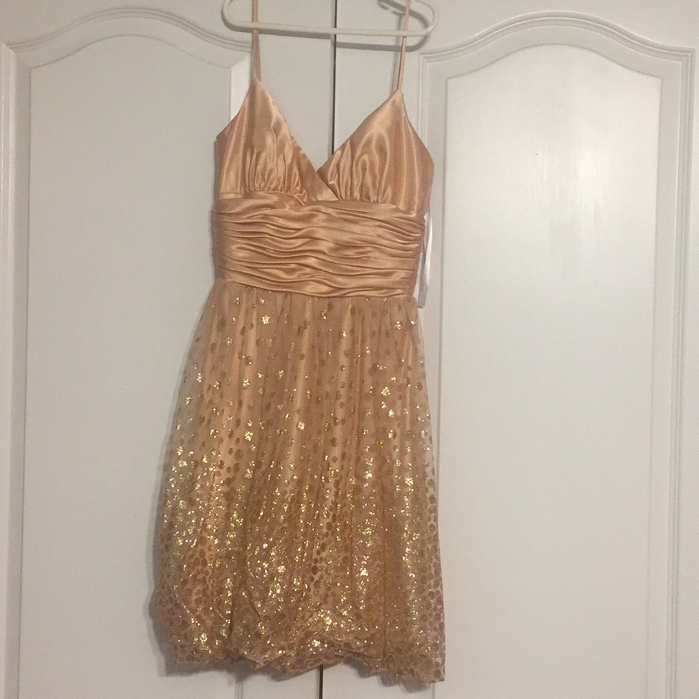 Beautiful gold and sparkly formal dress